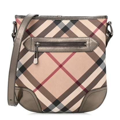 Burberry Supernova Check Small Dryden Crossbody Bag Silver 1 of 11