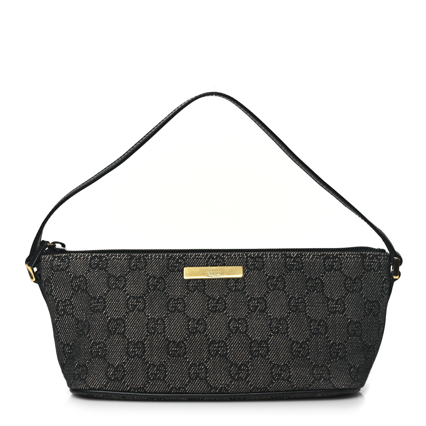Denim Monogram Boat Pochette Black