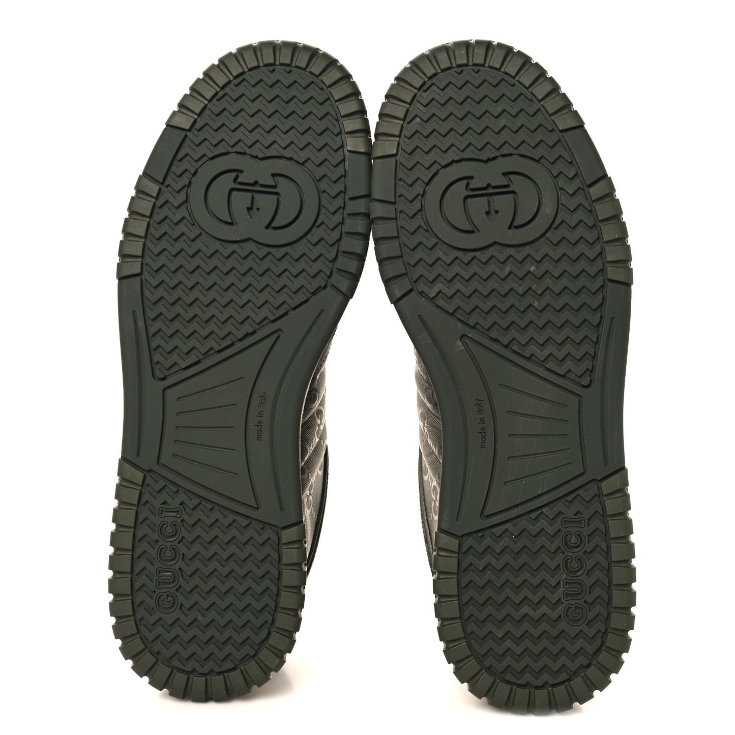 Nylon Suede Calfskin Mens Re-Web Sneakers 9.5 Dark Green