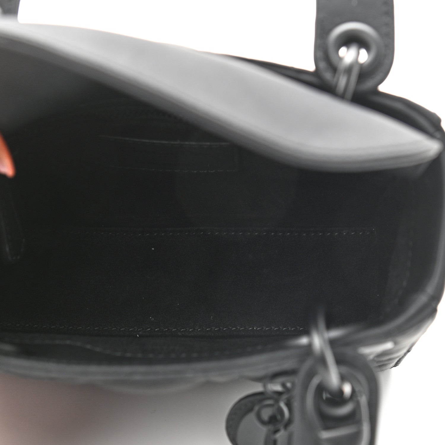 Christian Dior Ultra Matte Calfskin Cannage Mini Lady Dior Black 5 of 8
