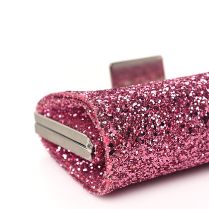 Jimmy Choo Coarse Glitter Clutch Pink 9 of 10