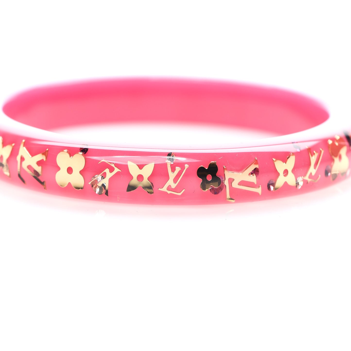 Resin Swarovski Medium Inclusion Bracelet PM Framboise
