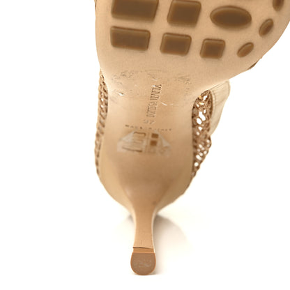 Bottega Veneta Mesh Nappa Chunky Chain Sandals 37 Beige Pony 8 of 12