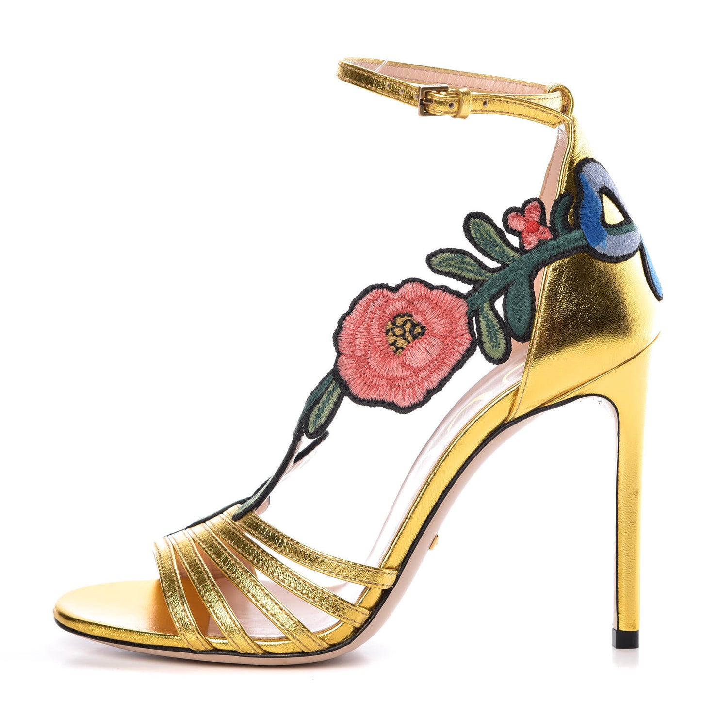 Metallic Nappa Ophelia High Heel Sandals 36 Gold
