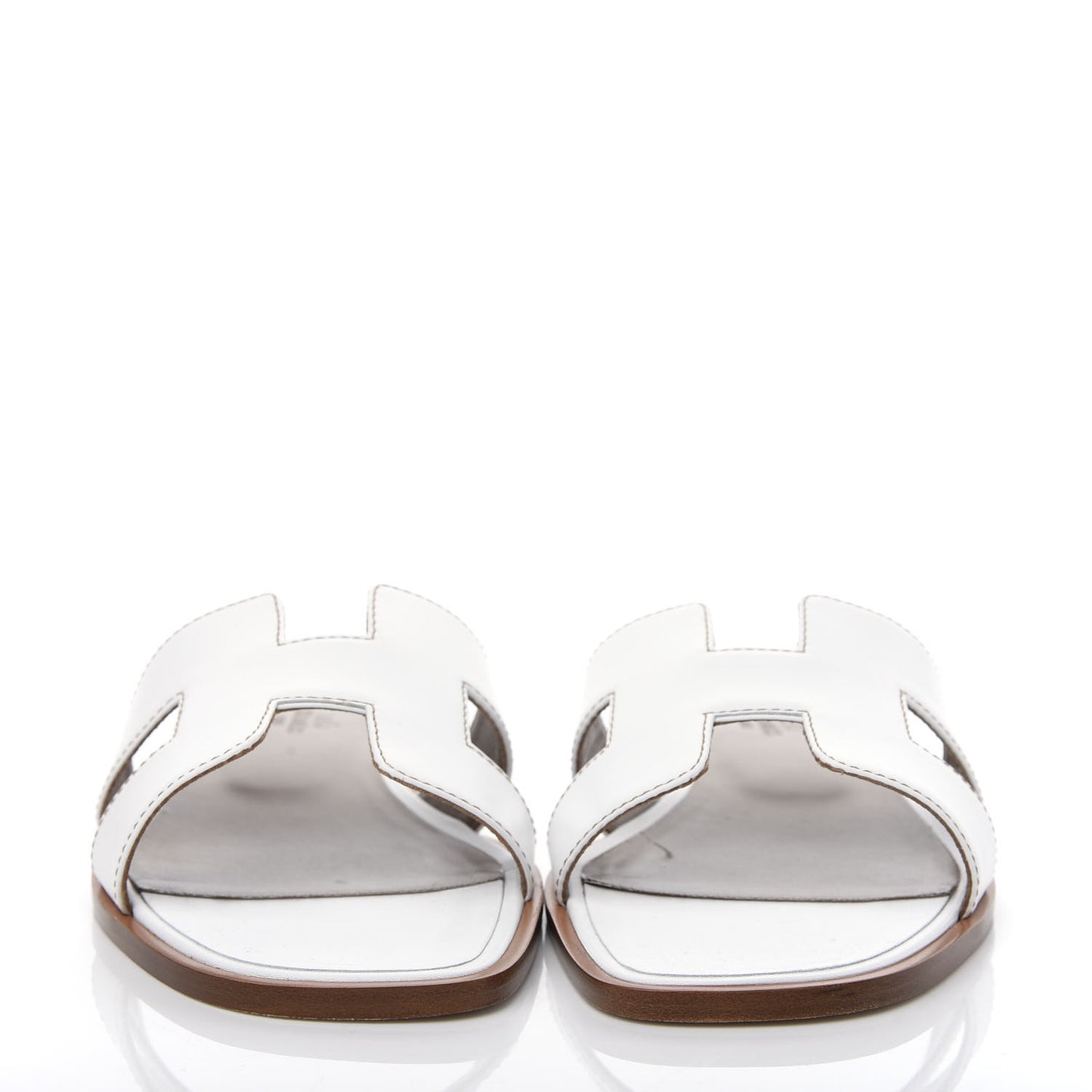 Box Calfskin Oran Sandals 39.5 White