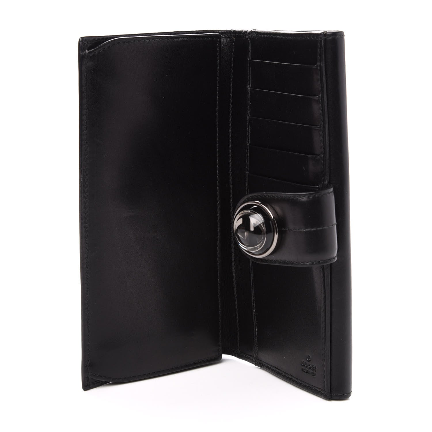Gucci Calfskin GG Continental Wallet Black 5 of 10