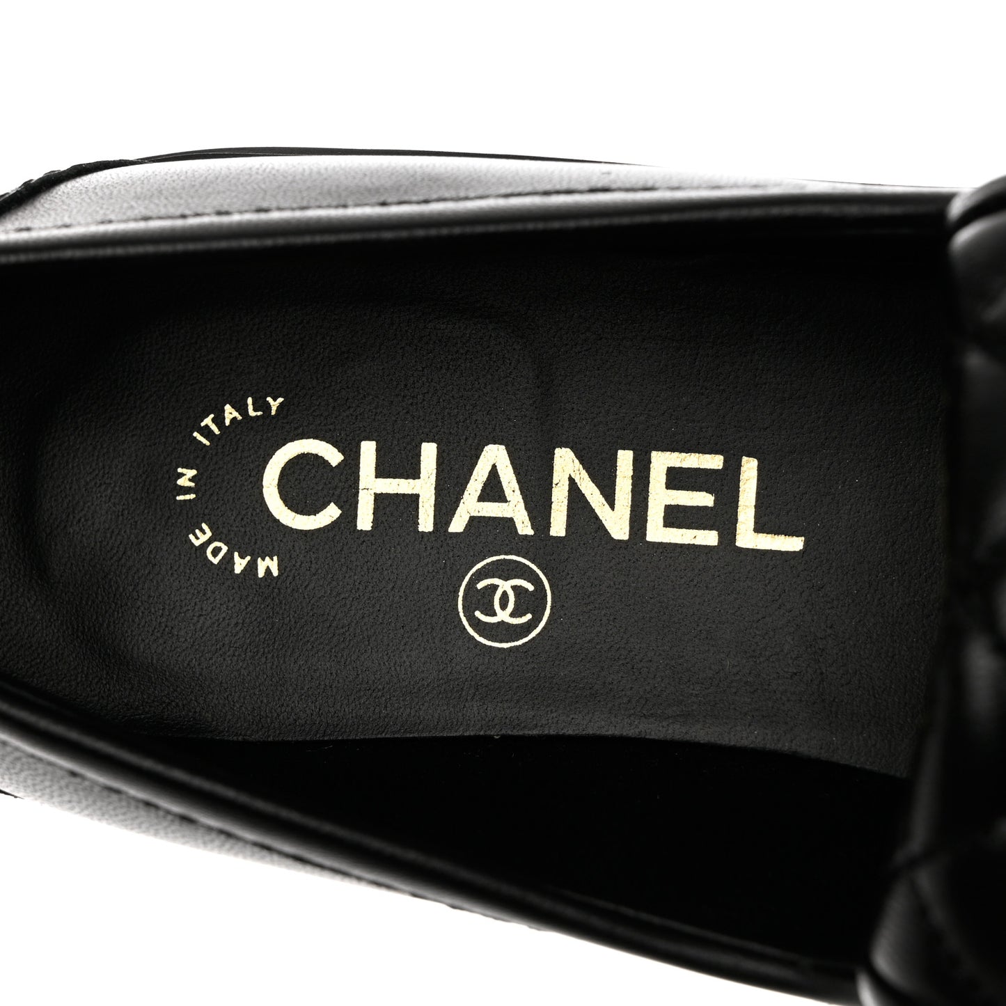 Lambskin Quilted CC Turnlock Loafers 39 Black