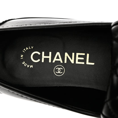 Chanel Lambskin Quilted CC Turnlock Loafers 39 Black 7 of 9