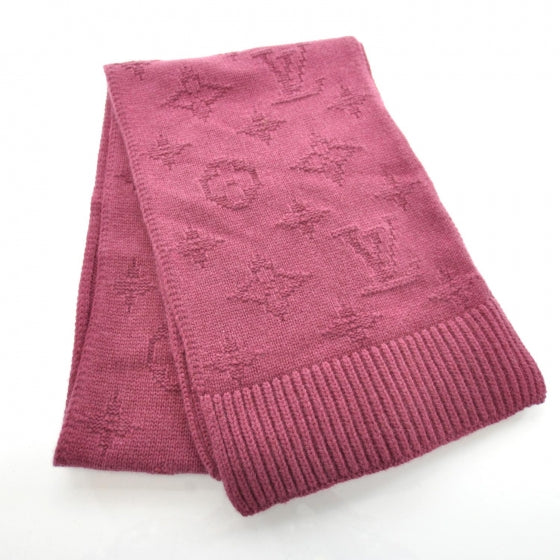 Cashmere Monogram Winter Scarf Pink