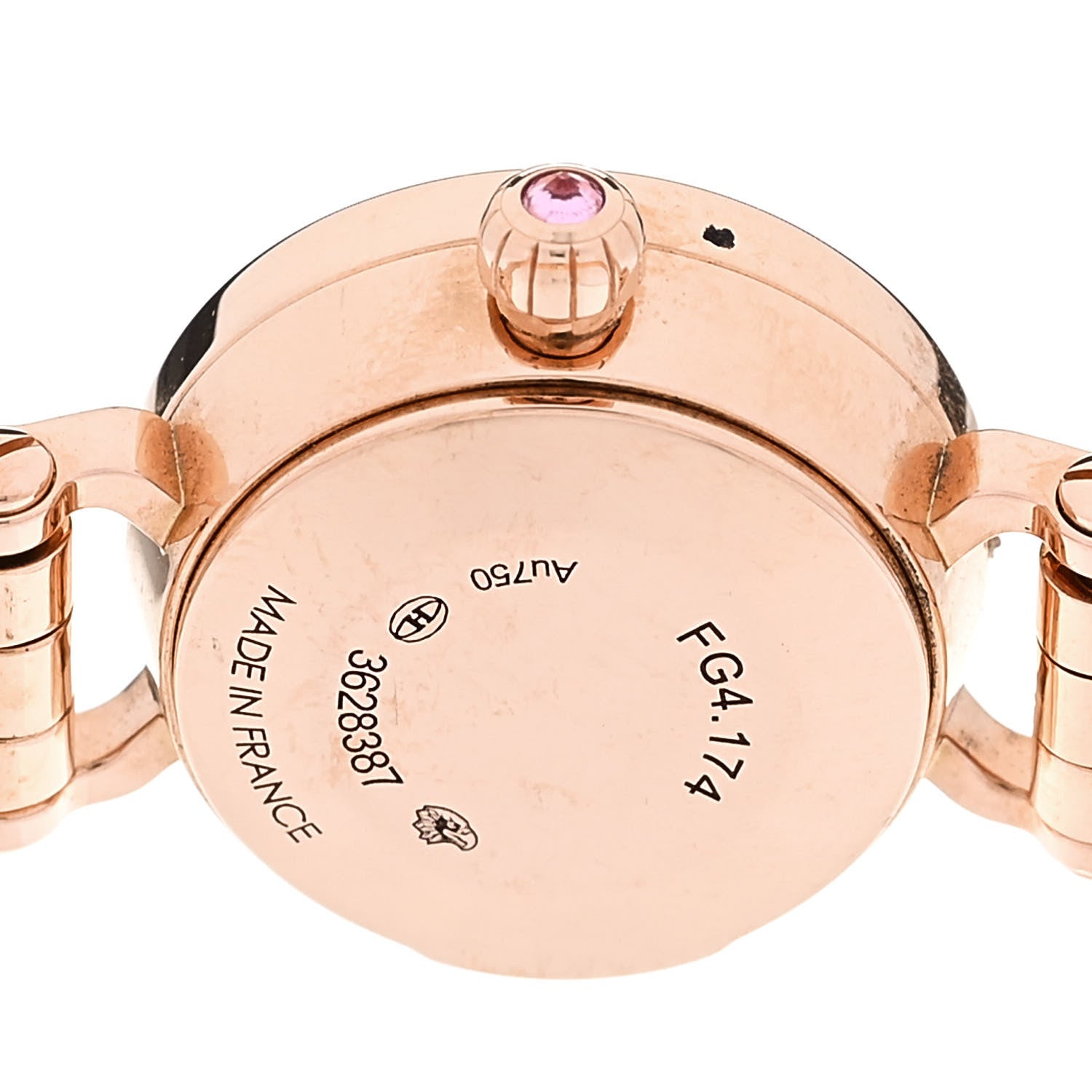 Hermes 18K Rose Gold Diamond Pink Sapphire 16mm Faubourg Quartz Watch 4 of 5
