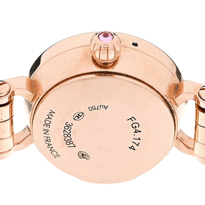Hermes 18K Rose Gold Diamond Pink Sapphire 16mm Faubourg Quartz Watch 4 of 5