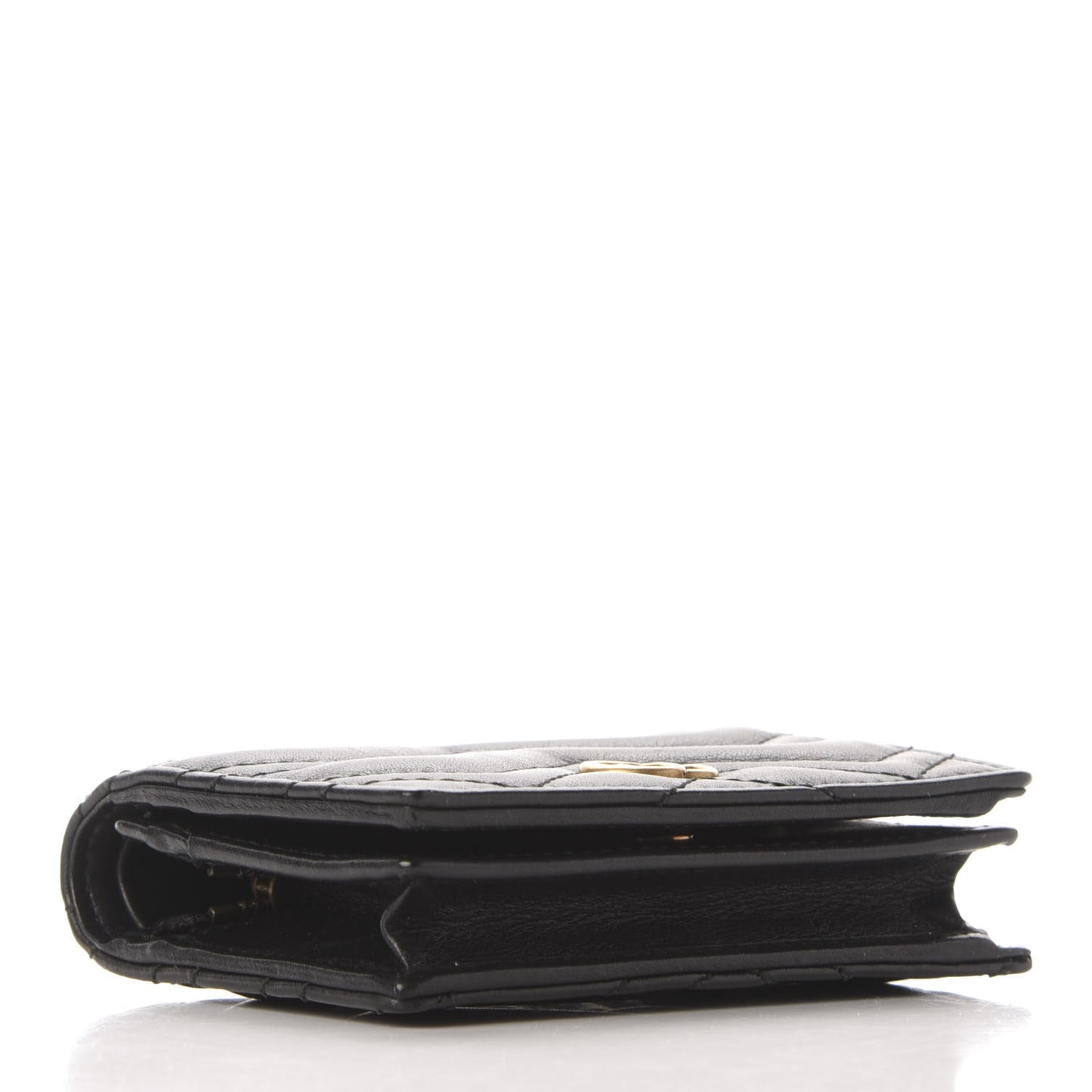 Calfskin Matelasse GG Marmont Card Case Wallet Black