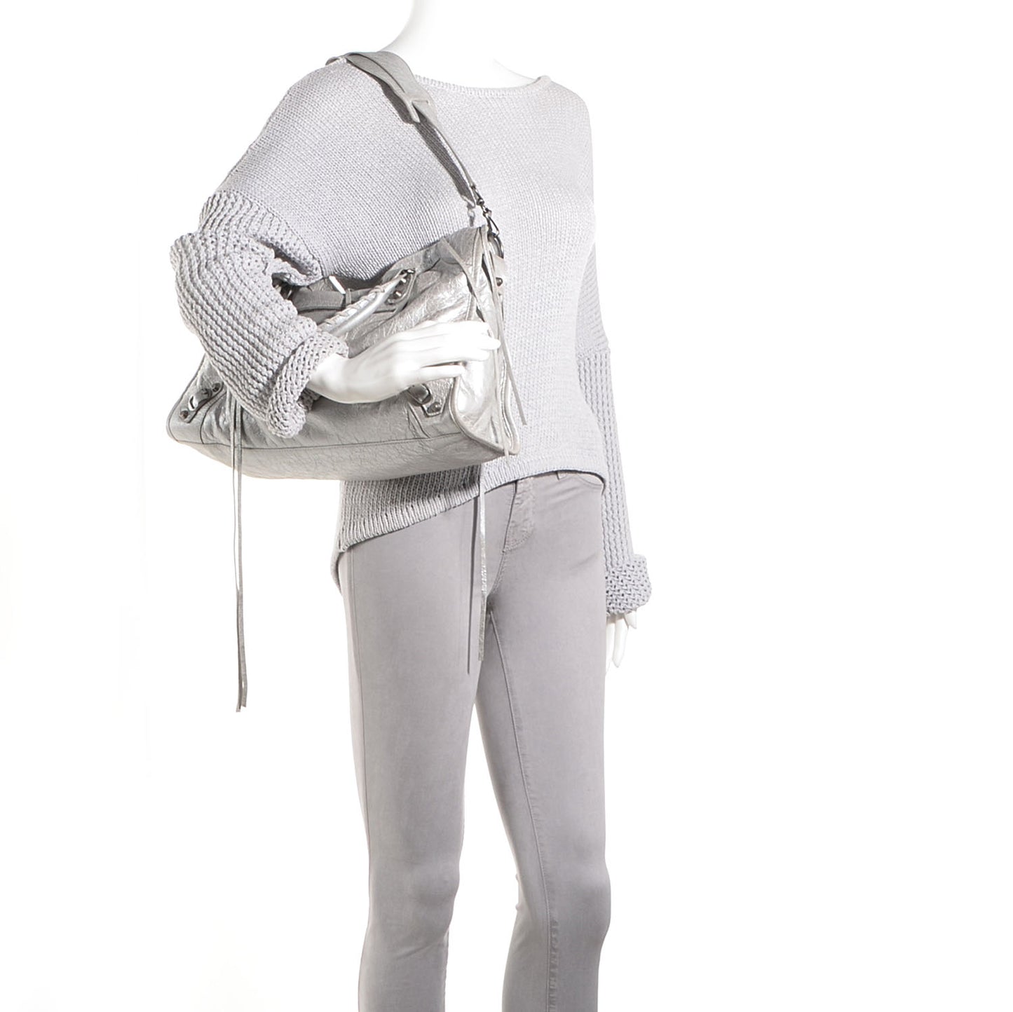 Agneau City Metallic Silver Hardware