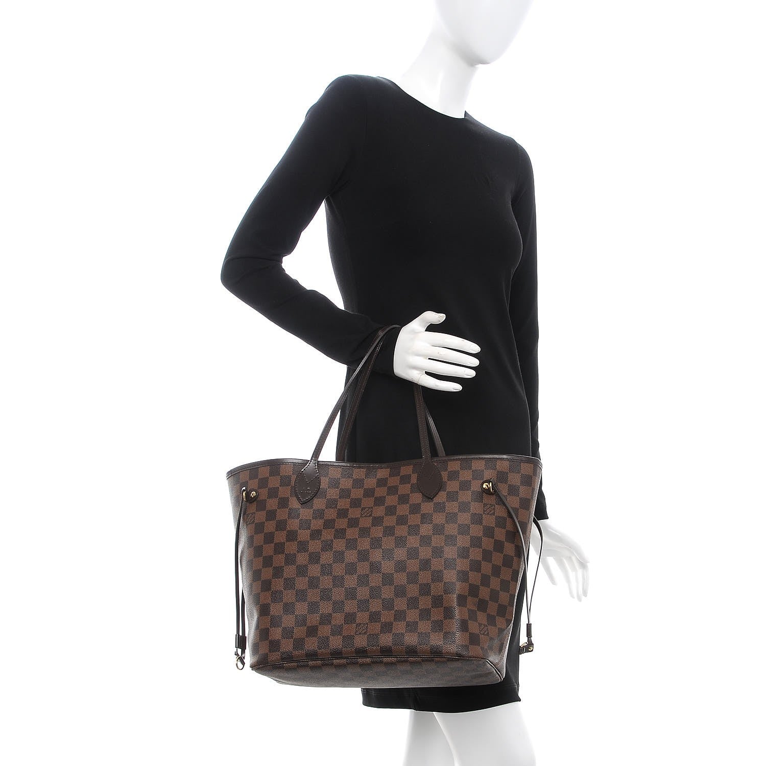 Louis Vuitton Damier Ebene Neo Neverfull MM Rose Ballerine 2 of 18