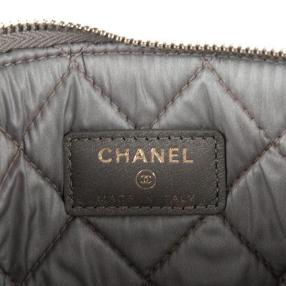 Chanel Metallic Lambskin Studded Cosmetic Case Grey 6 of 6