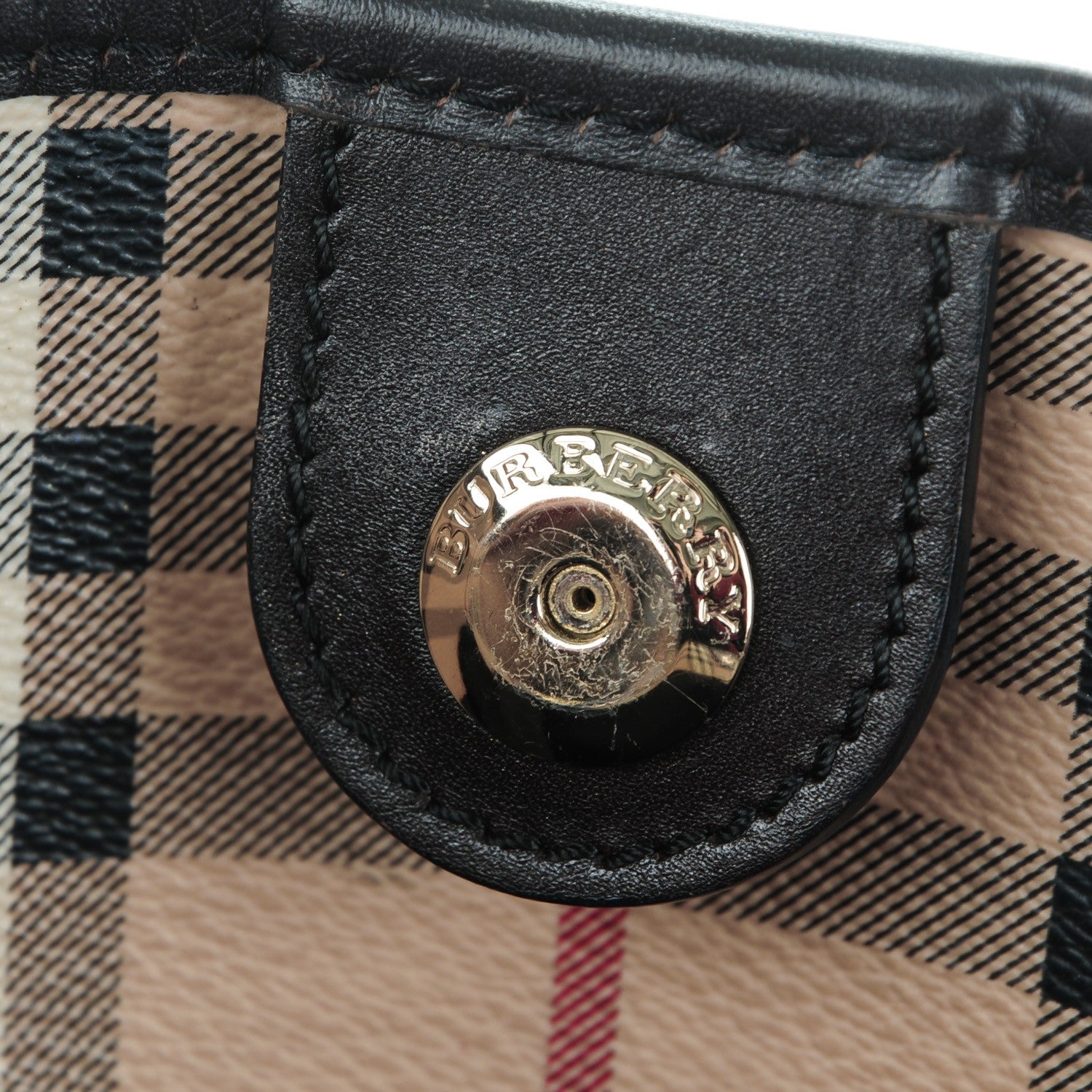 Burberry Haymarket Check Large Canterbury Tote Chocolate 9 of 11