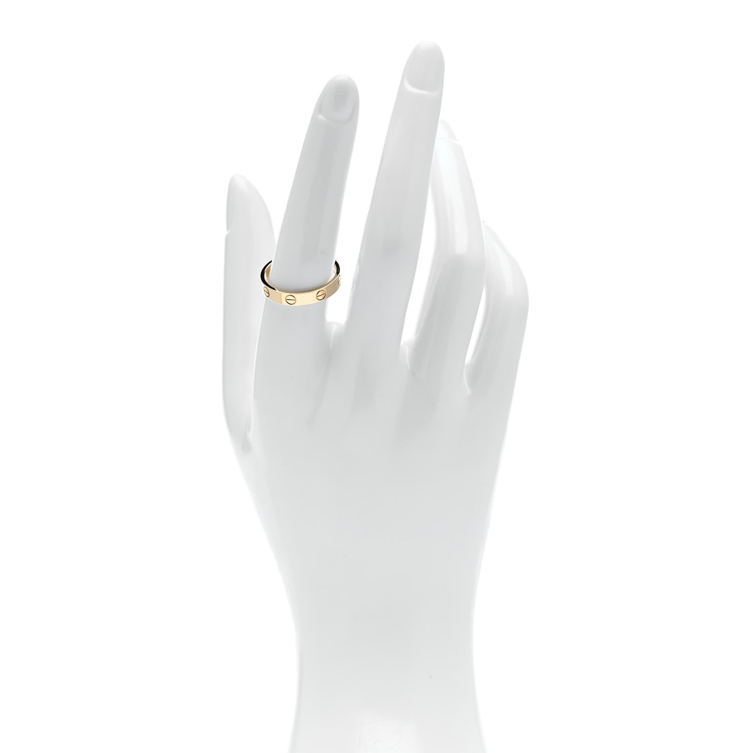 Cartier 18K Yellow Gold 3.5mm LOVE Wedding Band Ring 56 7.75 2 of 5