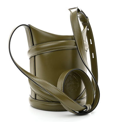 Alexander McQueen Calfskin The Curve Small Shoulder Bag Khaki 3 of 11