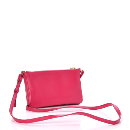Saint Laurent Calfskin Monogram Phone Pouch Crossbody Bag Bubblegum 3 of 8