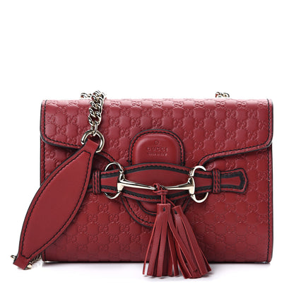 Gucci Soft Microguccissima Mini Emily Chain Shoulder Bag Rosso 1 of 10