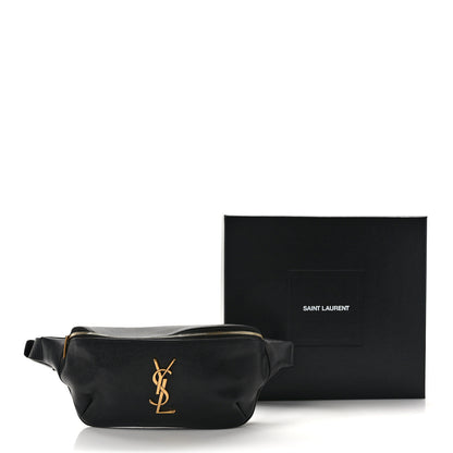 Saint Laurent Grain De Poudre Monogram Belt Bag Black 12 of 12