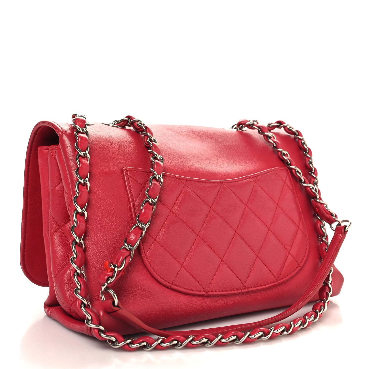 Chanel Calfskin Small Tramezzo Flap Red 3 of 16
