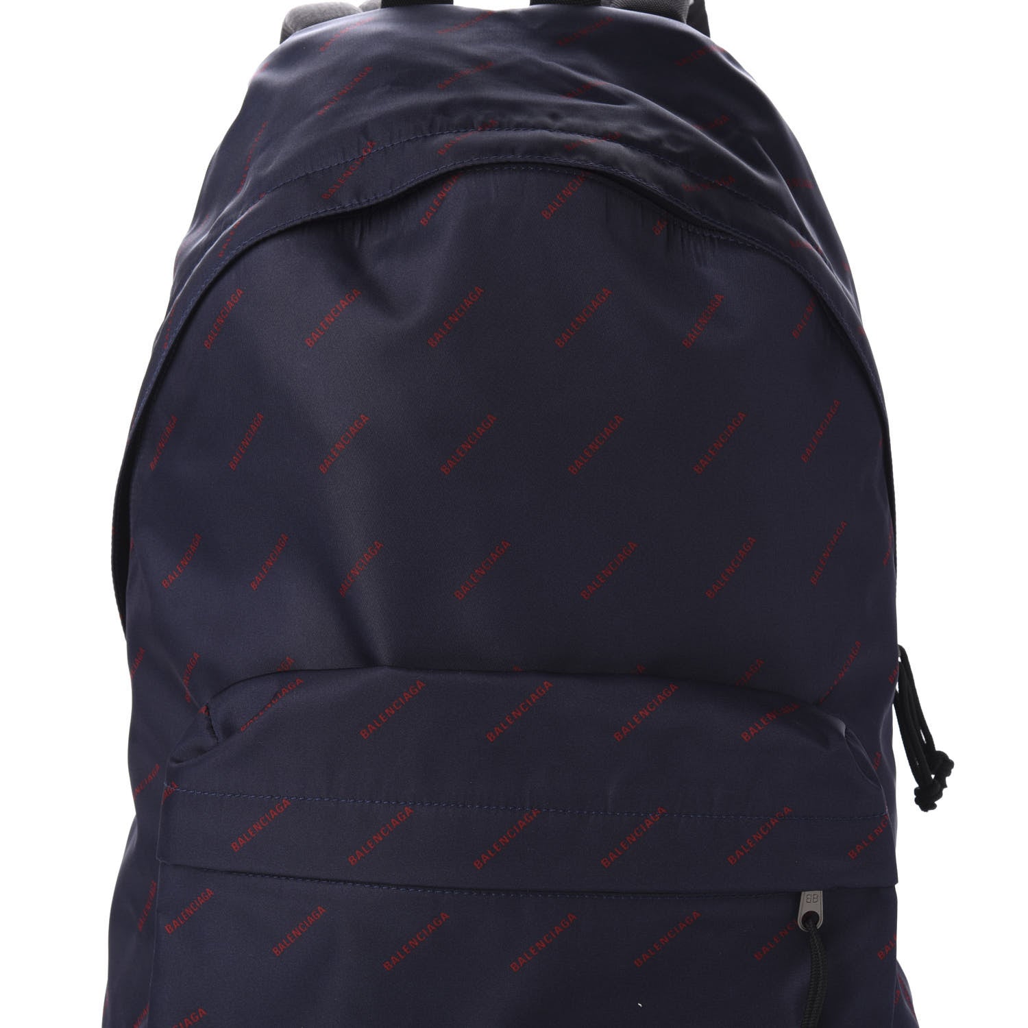 Balenciaga Twill Nylon Allover Logo Print Explorer Backpack Bleu Canopee Rouge 10 of 10
