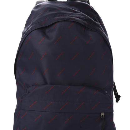 Balenciaga Twill Nylon Allover Logo Print Explorer Backpack Bleu Canopee Rouge 10 of 10