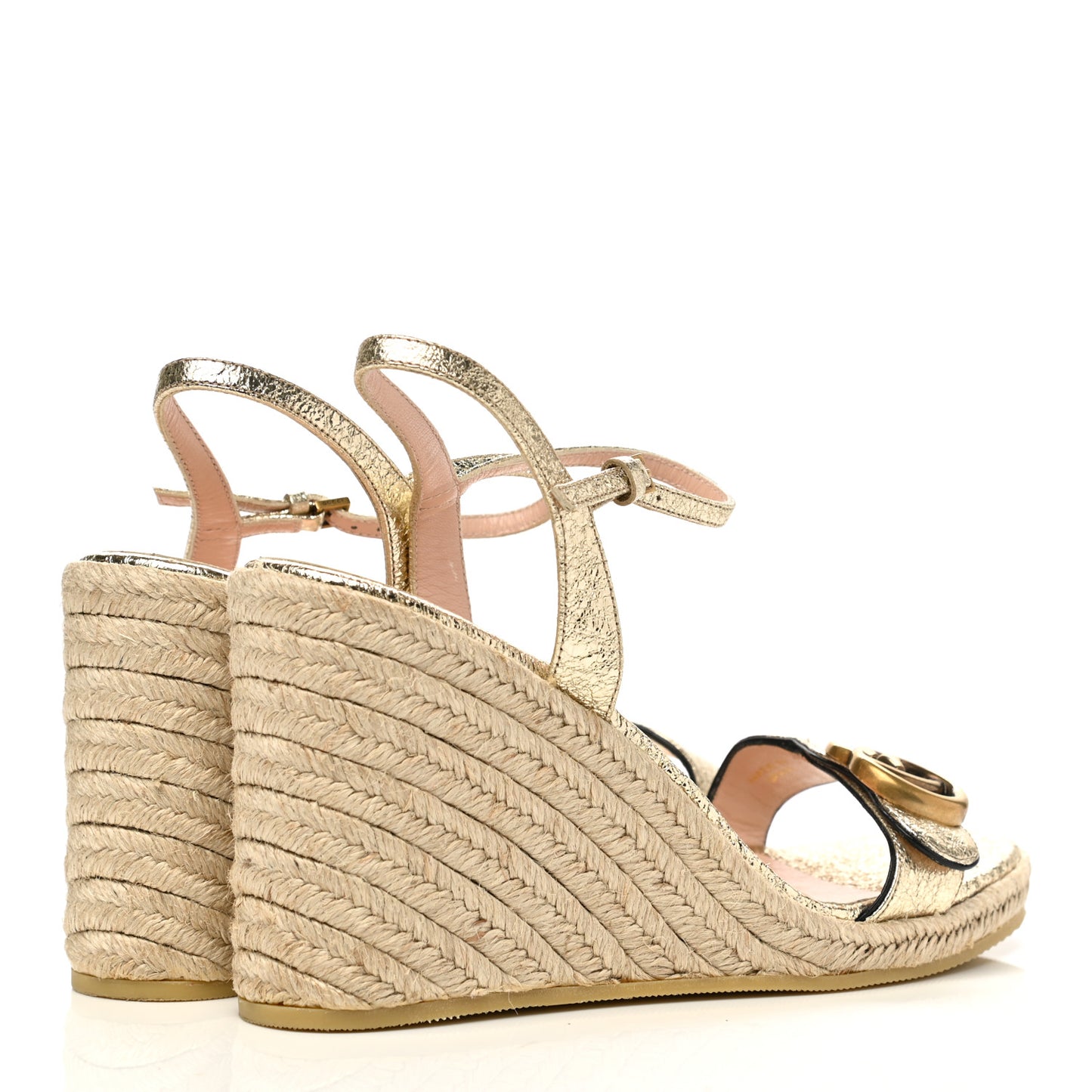 Galassia Aitana Espadrille 10/95mm Wedge Sandals 37 Platino