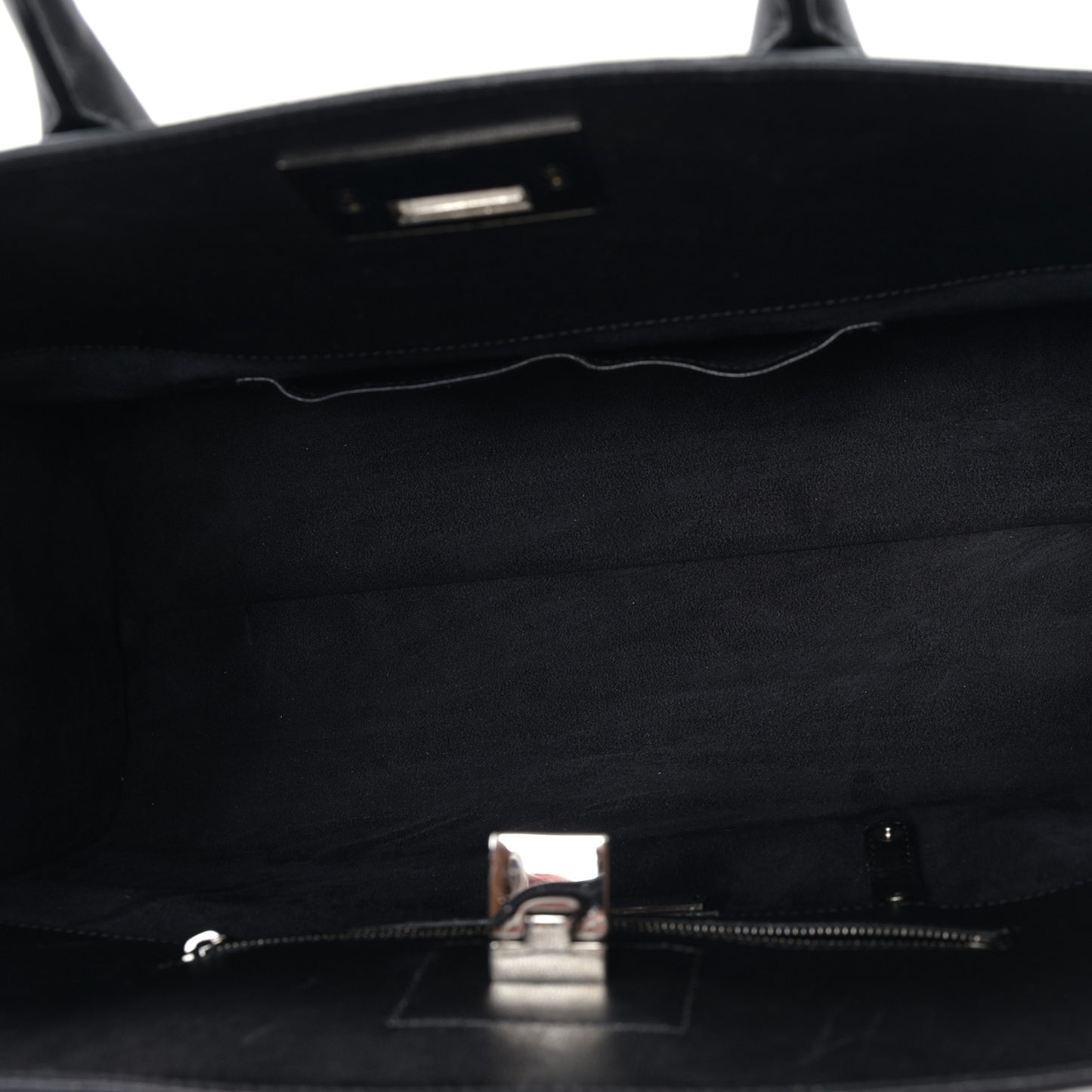 Crocodile Embossed Calfskin Riley Tote Black