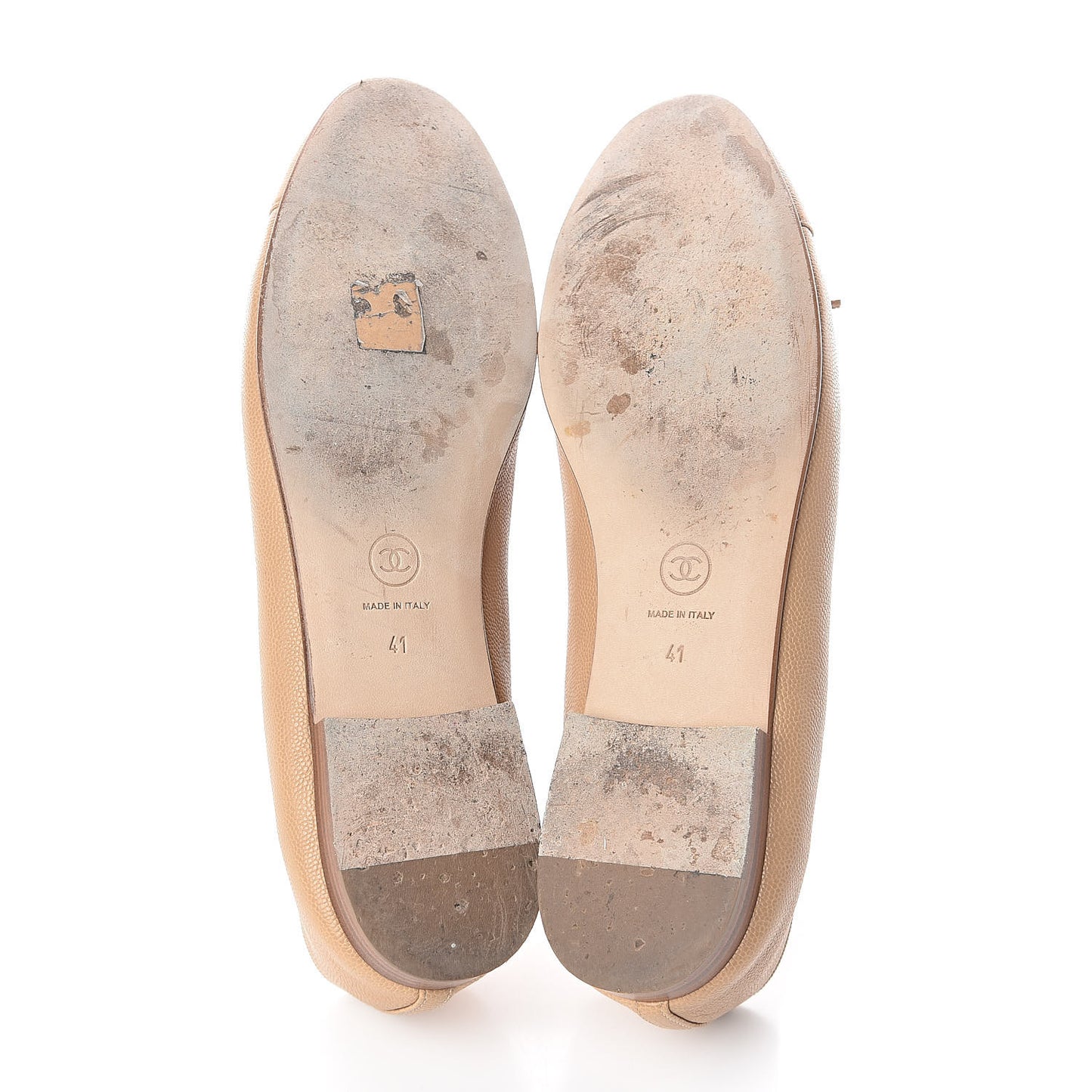 Caviar CC Cap Toe Ballerina Flats 41 Beige