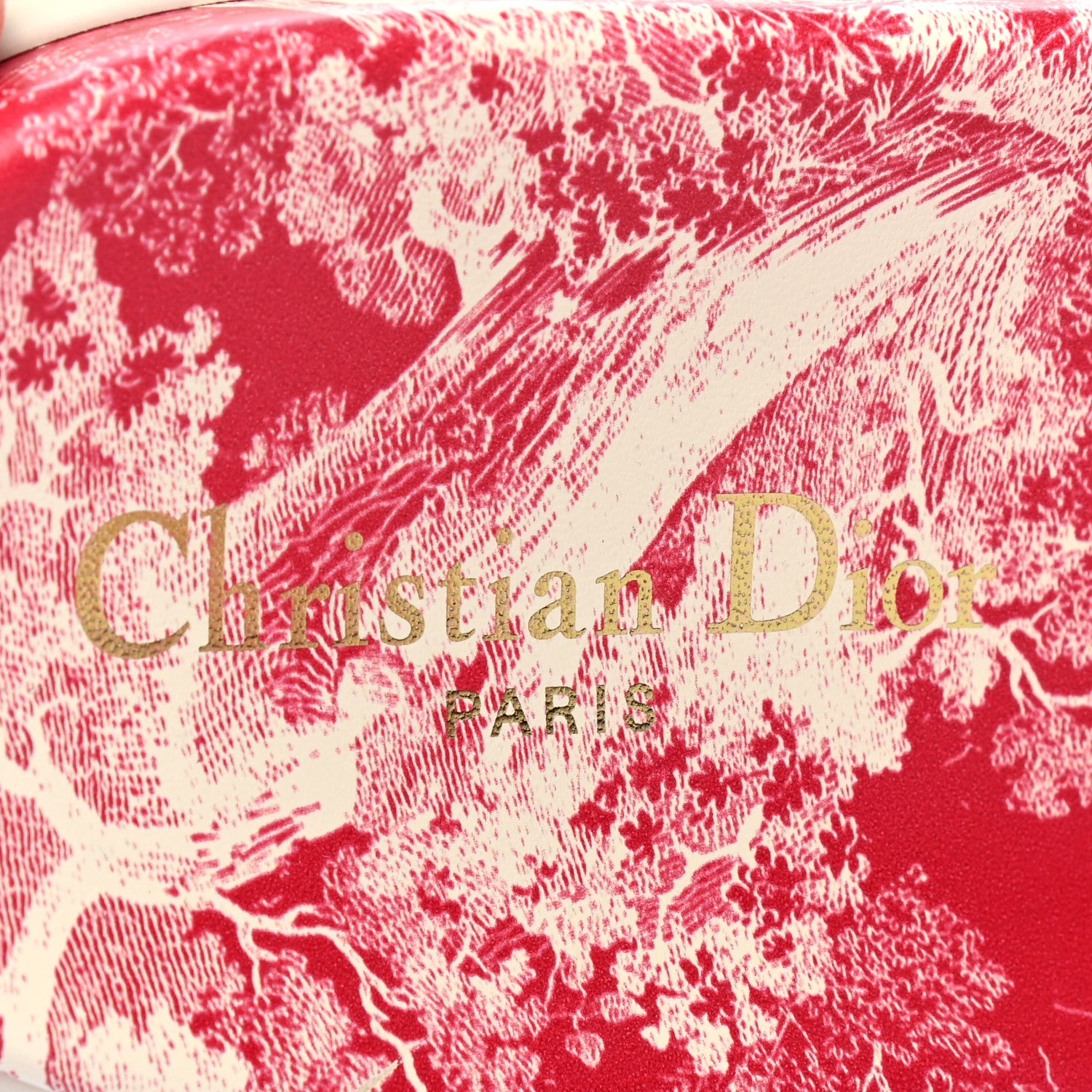 Christian Dior Canvas Toile de Jouy Embroidered Dway 10mm Slide Sandals 37.5 Off White Raspberry 7 of 8