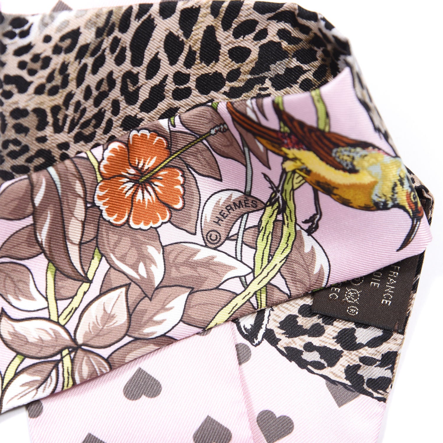 Hermes Silk Jungle Love Love Twilly Rose Pale Etoupe 3 of 3