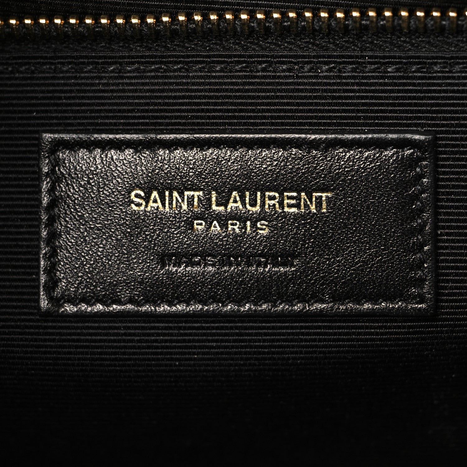 Saint Laurent Grain De Poudre Matelasse Chevron Large Monogram Satchel Black 6 of 9