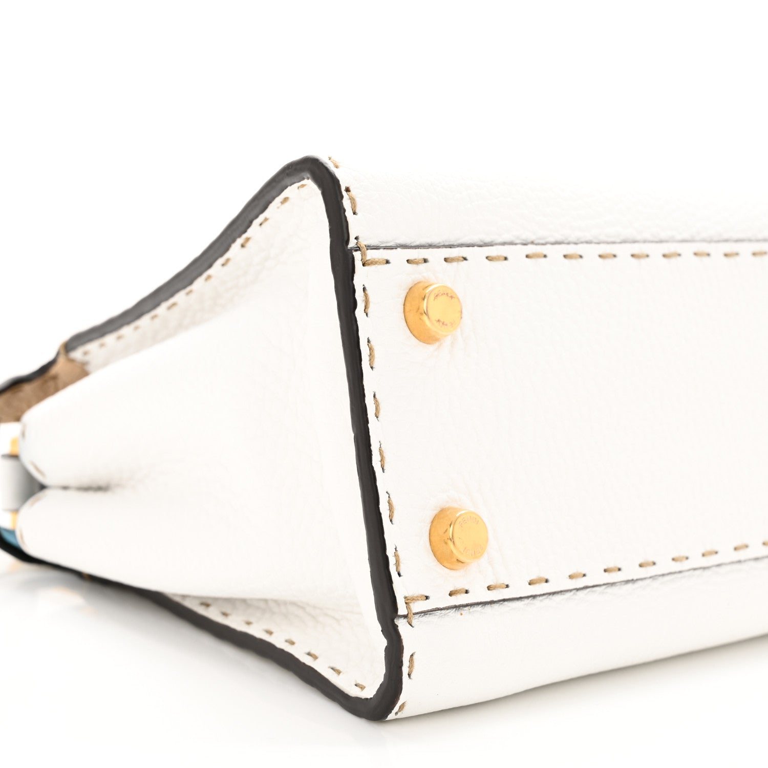 Fendi Cuoio Romano Selleria Medium Peekaboo Iconic Essentially Satchel Camelia Sand Cyber 10 of 11