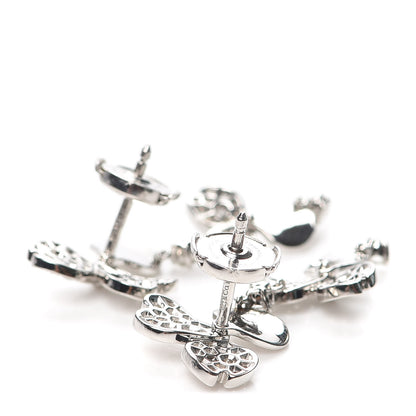 Tiffany Platinum Diamond Paper Flowers Cluster Drop Earrings 3 of 5