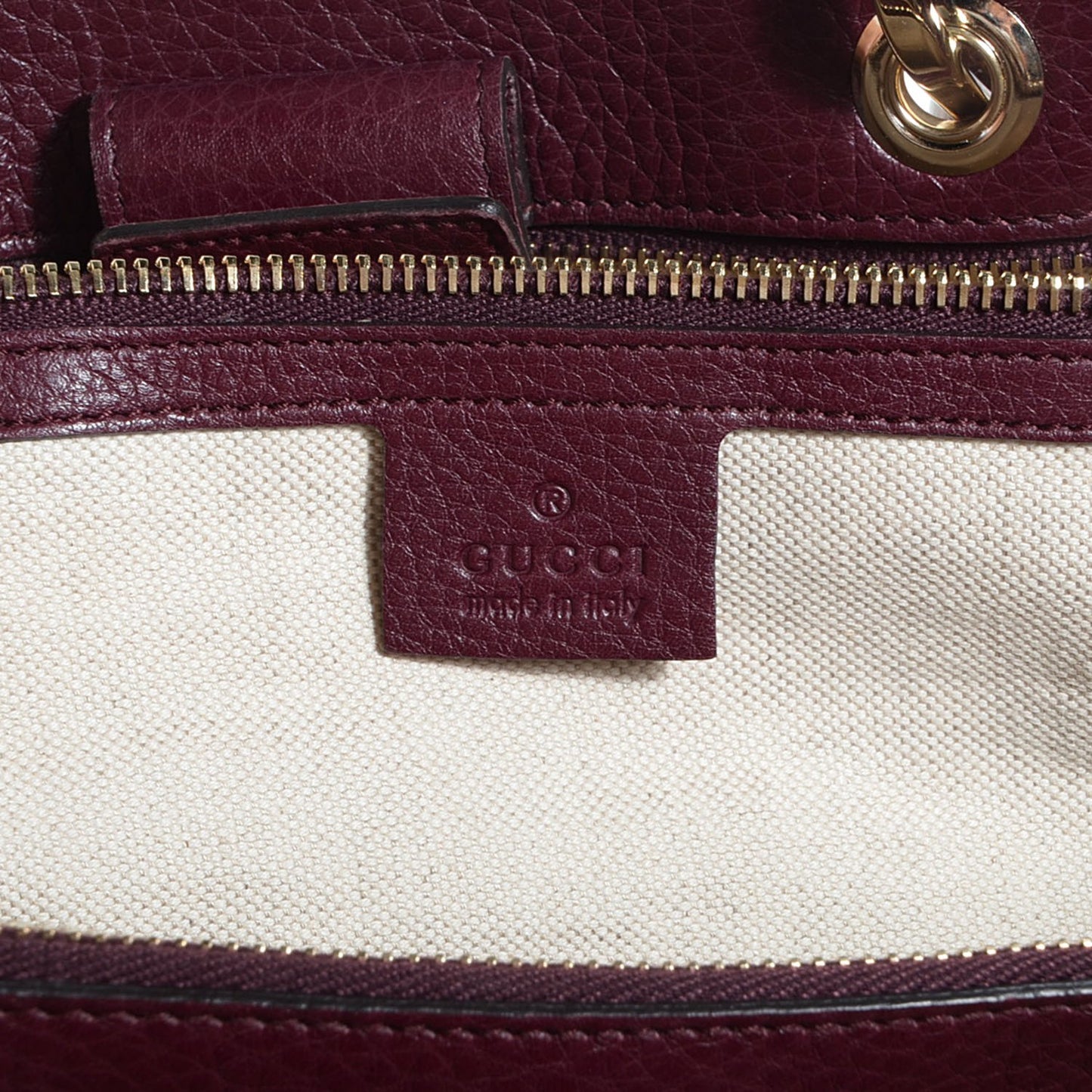 Leather Large Bamboo Shopper Tote Burgundy