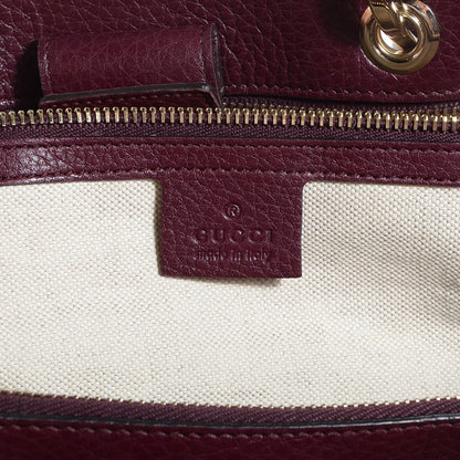 Gucci Leather Large Bamboo Shopper Tote Burgundy 6 of 9