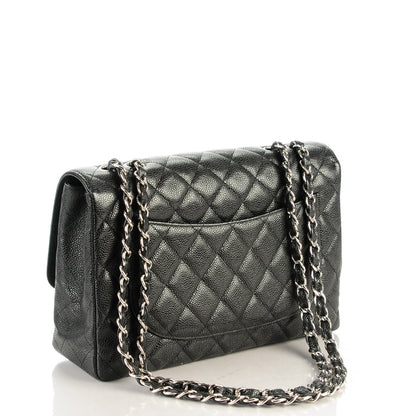 Chanel Caviar Quilted Jumbo Single Flap Black 3 of 9