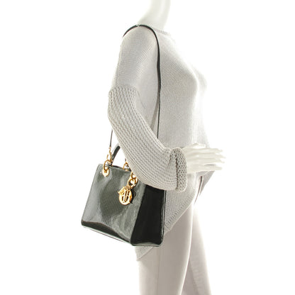 Christian Dior Patent Diorissimo Medium Lady Dior Green 2 of 8