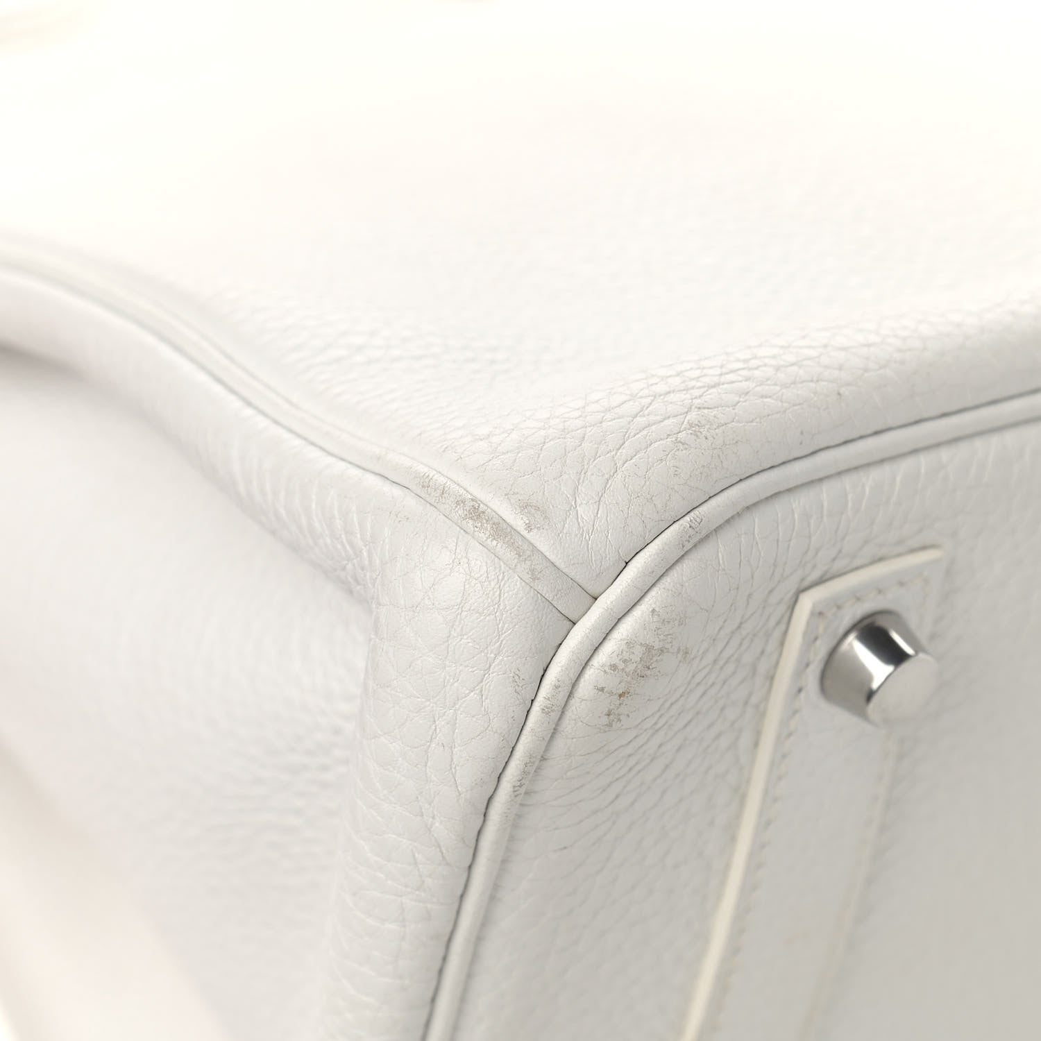 Hermes Taurillon Clemence Birkin 35 White 10 of 21