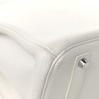Hermes Taurillon Clemence Birkin 35 White 10 of 21