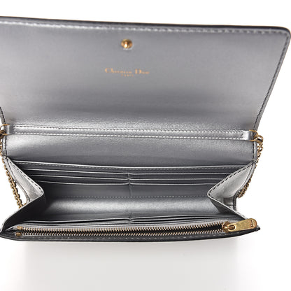 Christian Dior Metallic Calfskin J'adior Croisiere Chain Wallet Graphite 4 of 7