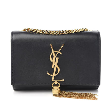 Saint Laurent Calfskin Small Classic Monogram Kate Tassel Satchel Black 1 of 8