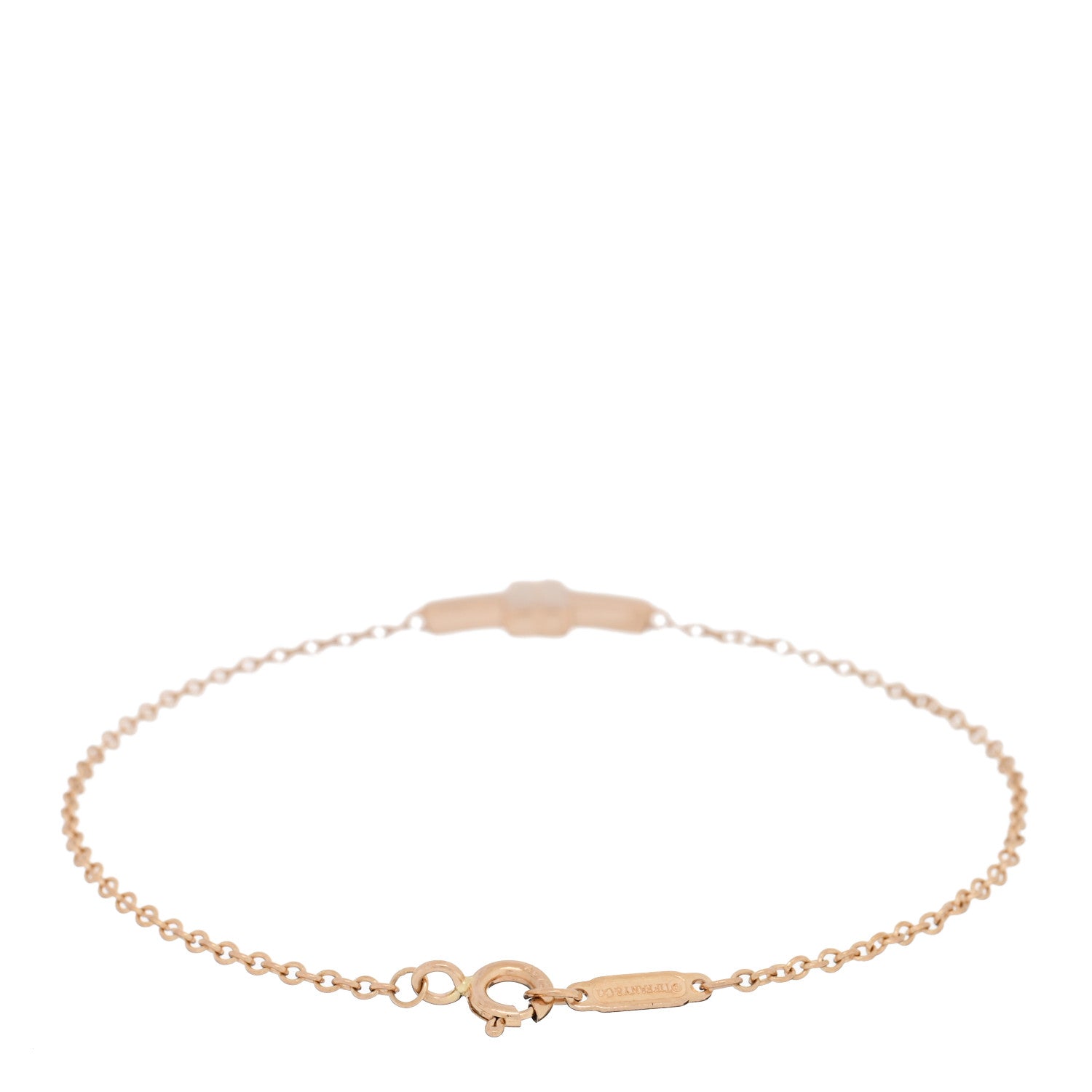 Tiffany 18K Rose Gold T Single Chain Bracelet 2 of 3