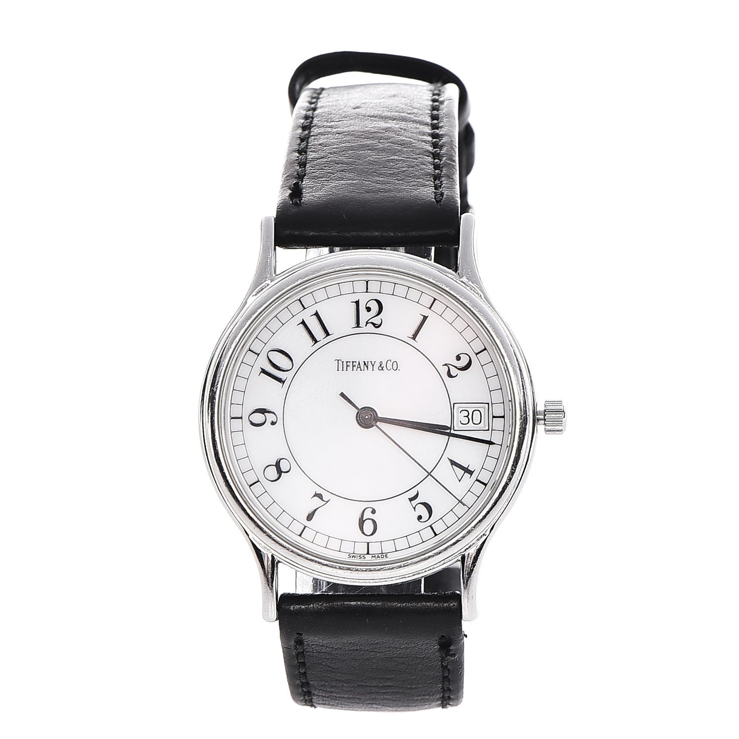 Stainless Steel Calfskin 34mm Quartz Watch