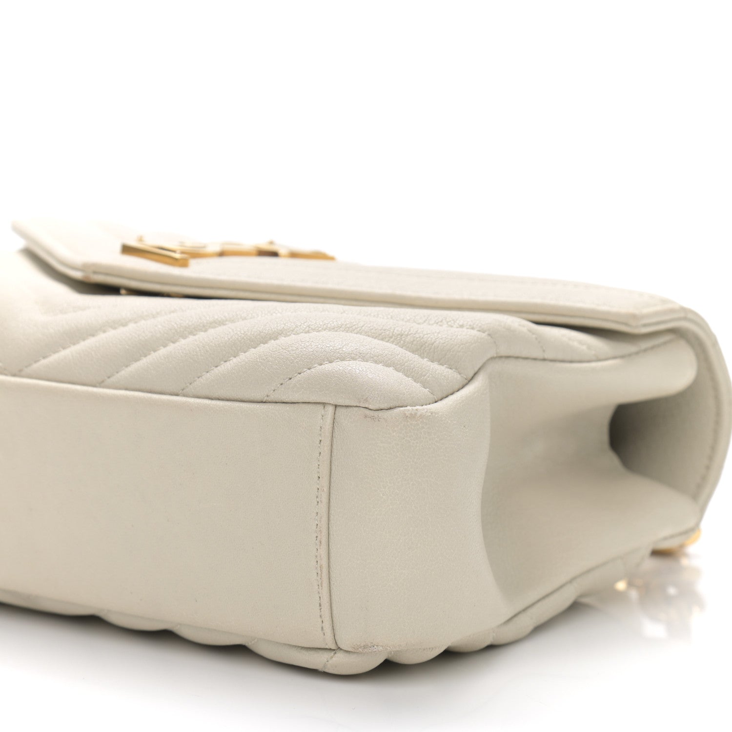 Saint Laurent Sheepskin Matelasse Chevron Monogram Medium College Bag Crema Soft 10 of 11