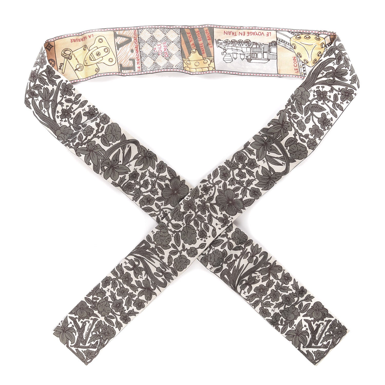 Louis Vuitton Silk Jeu De Louis BB Bandeau Kaki 1 of 2