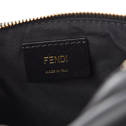 Fendi Vitello Grace Karligraphy Studded Pocket Belt Bag Black 5 of 9