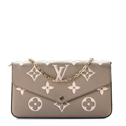 Louis Vuitton Empreinte Monogram Giant Felicie Pochette Tourterelle Creme 1 of 9